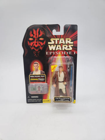Hasbro Star Wars Episode 1 Obi-Wan Kenobi Action Figure 1999 W/Commtech Chip.