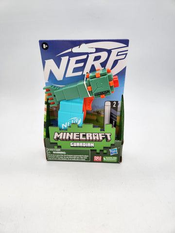 Nerf MicroShots Minecraft Guardian Mini Blaster, Minecraft Guardian Mob Design.