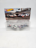 2022 Hot Wheels Car Culture 2 Pack Premium Set '16 Ford GT Race White & Blue.