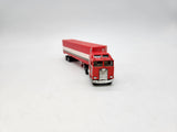Vintage Yatming BJ and the Bear Red Semi Truck with Trailer Diecast 80s.