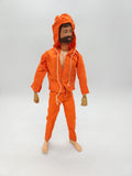Vintage Gi Joe Action Man orange 2 piece outfit w/drawstring.