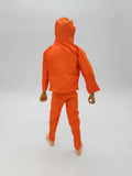 Vintage Gi Joe Action Man orange 2 piece outfit w/drawstring.