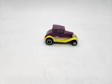 Vintage Matchbox Model A Ford Purple and Yellow Hot Rod 1979.