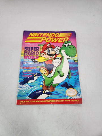 Nintendo Power Magazine Vol 28 Sept. 1991 Super Mario World With F-ZERO Poster.