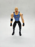 1999 WCW NWO Marvel Bill Goldberg Wresting figure WWF WWE HOF Blue Shirt.