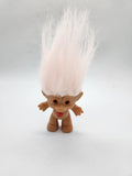 Treasure Troll Doll light pink Hair & Eyes & Star Belly Button 3" Tall.