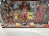 WWE Elite Scott Hall Kevin Nash Hulk Hogan Action Figures, 6-inch Collectible Set.