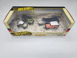 Hot Wheels Premium Horizon Hauler GMH39 Garage Box Set FJ43 Diorama Truck.