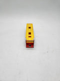 Vintage Majorette Mercedes Semi Tractor Trailer Car Hauler Truck Red & Yellow.