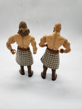 WWE Jakks Highlanders Tag Team Ruthless Aggression Figures w/ Kilts 2003.