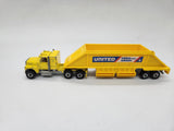 Hot Wheels GMC Truck Steering Rig United Feed & Grain keeper yellow.