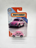 Matchbox 2020 #86 1962 Volkswagen Beetle pink Flower Bug MBX Coastal MOC GKK31.