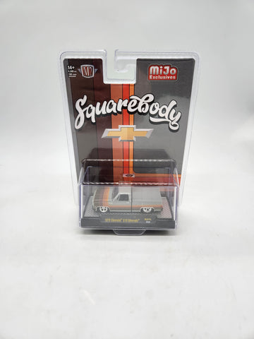 M2 1978 Chevrolet C10 Silverado Gray w/ Stripes 1:64 Diecast MiJo.