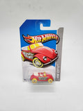 Hot Wheels HW City #40/250 Volkswagen Beetle VW Bug Cabrio Red & Yellow Graffiti.