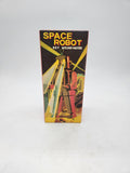 Space Robot Tin Toy key wound Blue.