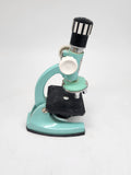 Vintage Tasco Deluxe Zoom Microscope Kit. 50x-750x Reg No.GE 750Z.Teal Rare!