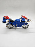 Vintage 1999 Power Rangers Blue Motorcycle Toy by BANDAI Complete.