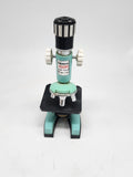 Vintage Tasco Deluxe Zoom Microscope Kit. 50x-750x Reg No.GE 750Z.Teal Rare!