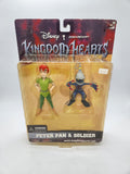 Disney Kingdom Hearts Peter Pan & Soldier Figure Set Series 2 Mirage 2002 Sealed.