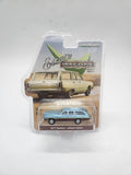 Greenlight 1977 Pontiac LeMans Safari Station Wagon Wood Panelling Metallic Blue.
