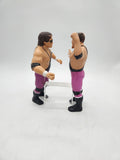 Vintage 1980s WWF LJN Hart Foundation Action Figures - Bret Hart & Jim Neidhart.