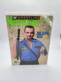 Vintage WWF Hasbro Big Boss Man Series 1 Blue Card 1990 plus Magazine.