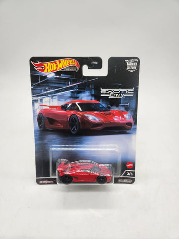 Hot wheels Koenigsegg Agera R Red #3 3/5 2022 Car Culture: Exotic Envy 3/5.