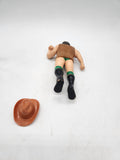 WWF LJN series 4 1987 Cowboy Bob Orton with original hat wrestling figure.