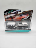 Maisto Tow & Go VW Van Samba with Alameda Trailer 1:64 Scale Diecast 15368.
