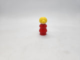 Fisher-Price Little People Woman Bright Red Body Blonde Bun Vintage Loose Figure.