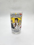 Vintage 1976 The Sunday Funnies Smilin' Jack Cartoon Collector Glass Tumbler.