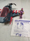 Hasbro G.I. Joe Cobra Sea Ray 1987 Vintage complete with pilot Sea Slug & blueprints.