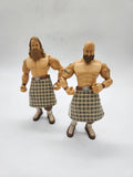 WWE Jakks Highlanders Tag Team Ruthless Aggression Figures w/ Kilts 2003.