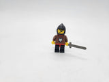 Lego Castle Wolfpack Minifigure 1596 1590 Eye Patch Black Hood Red Cape.