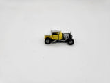 1988 Galoob Micro Machines Deluxe Yellow FORD T BUCKET ROADSTER w Opening Doors.