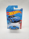 Hot Wheels Porsche 918 Spyder Blue 1:64 Diecast.
