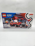 LEGO 60443 City F1 Pit Stop & Pit Crew with Ferrari Car.