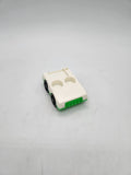 Vintage Fisher Price Little People Green White Two Person Car.