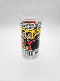 Vintage 1976 The Sunday Funnies Smilin' Jack Cartoon Collector Glass Tumbler.