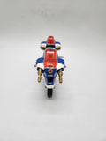 Vintage 1999 Power Rangers Blue Motorcycle Toy by BANDAI Complete.