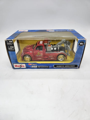 2009 Maisto Wrecker  1:24 Metallic Red Maisto Custom Shop, Rare.
