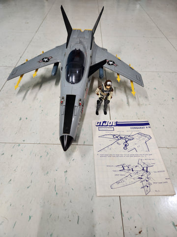 GI Joe Conquest X-30 1986 Near Complete W/ Slipstream + Blueprints.