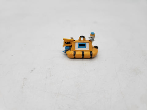 Small Micro Machine Plastic Life Raft marked SOS.