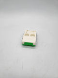 Vintage Fisher Price Little People Green White Two Person Car.
