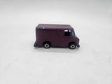 1990 Hot Wheels Color Racers II Letter Getter Maroon Mail Truck.