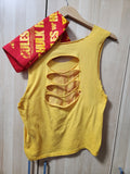 Vintage 1983 Hulk Hogan Rules Tank Top Medium WWF Yellow Authentic with Bandana.