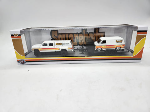 M2 Machines Square Body Syndicate Hauler 1974 Chevy Silverado C30 1930 Van.