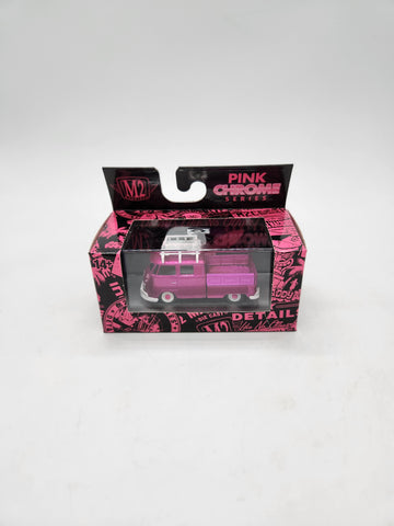 M2 Machines Pink Chrome 1959 VW Double Cab Truck Usa Model Walmart Exclusive.