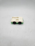 Vintage Fisher Price Little People Green White Two Person Car.