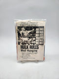 Vintage RARE 1989 WWF Hulk Hogan Vtg Wrestling Banner Flag Wall Hang  44" X 29".